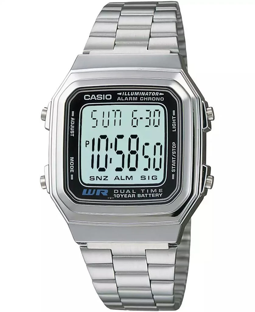 商品Casio|卡西欧数码不锈钢手链中性款手表 32mm,价格¥230,第1张图片