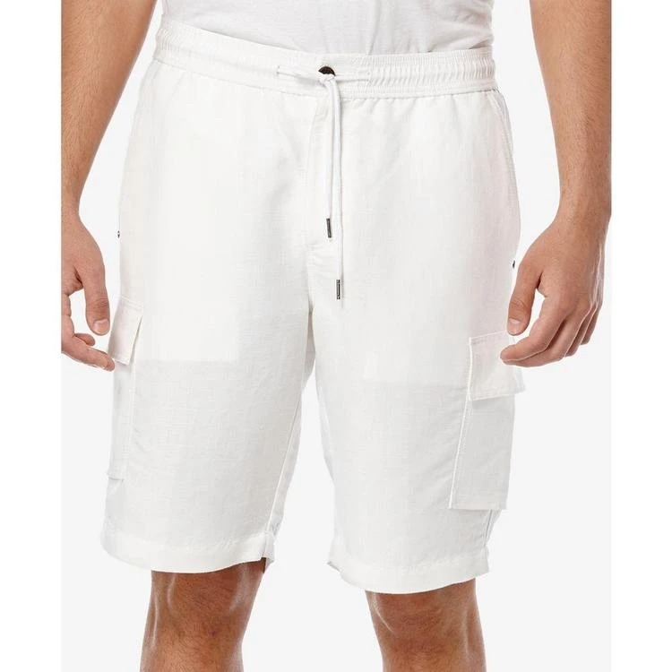 商品Cubavera|Men's Linen Drawstring Full Elastic Cargo Shorts,价格¥105,第1张图片