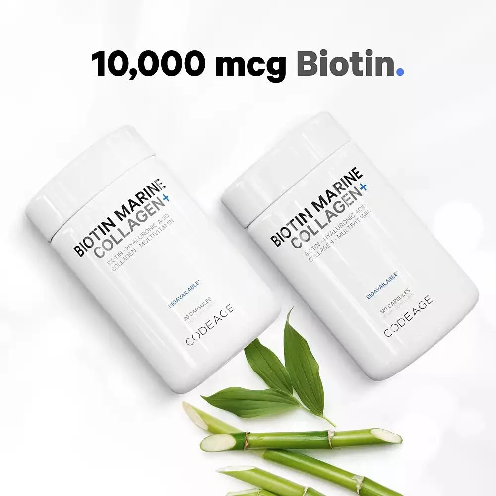 Wild Caught Biotin Marine Collagen Peptides Capsules, Vitamin C, E & Hyaluronic Acid - 120ct 商品