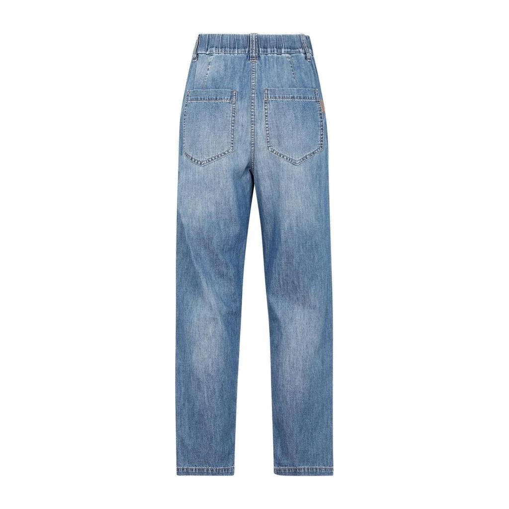 商品Brunello Cucinelli|Brunello Cucinelli High Waist Cropped Jeans,价格¥5692,第2张图片详细描述