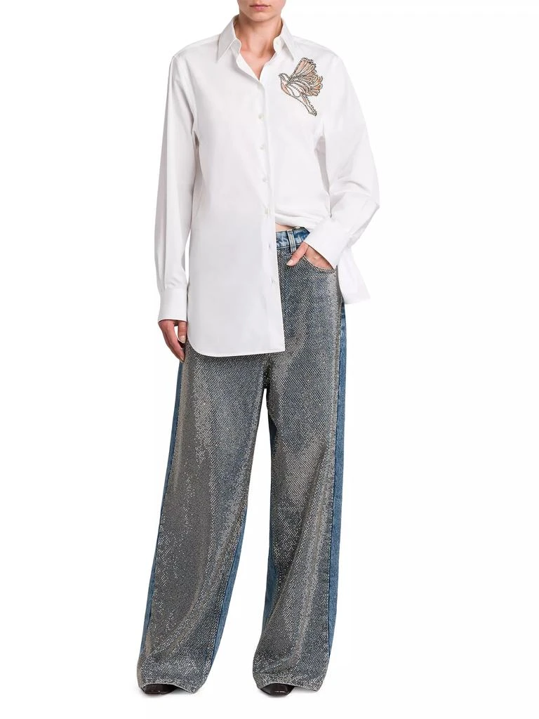 商品Stella McCartney|Diamond Bird Cut Out Cotton Poplin Shirt,价格¥4174,第2张图片详细描述