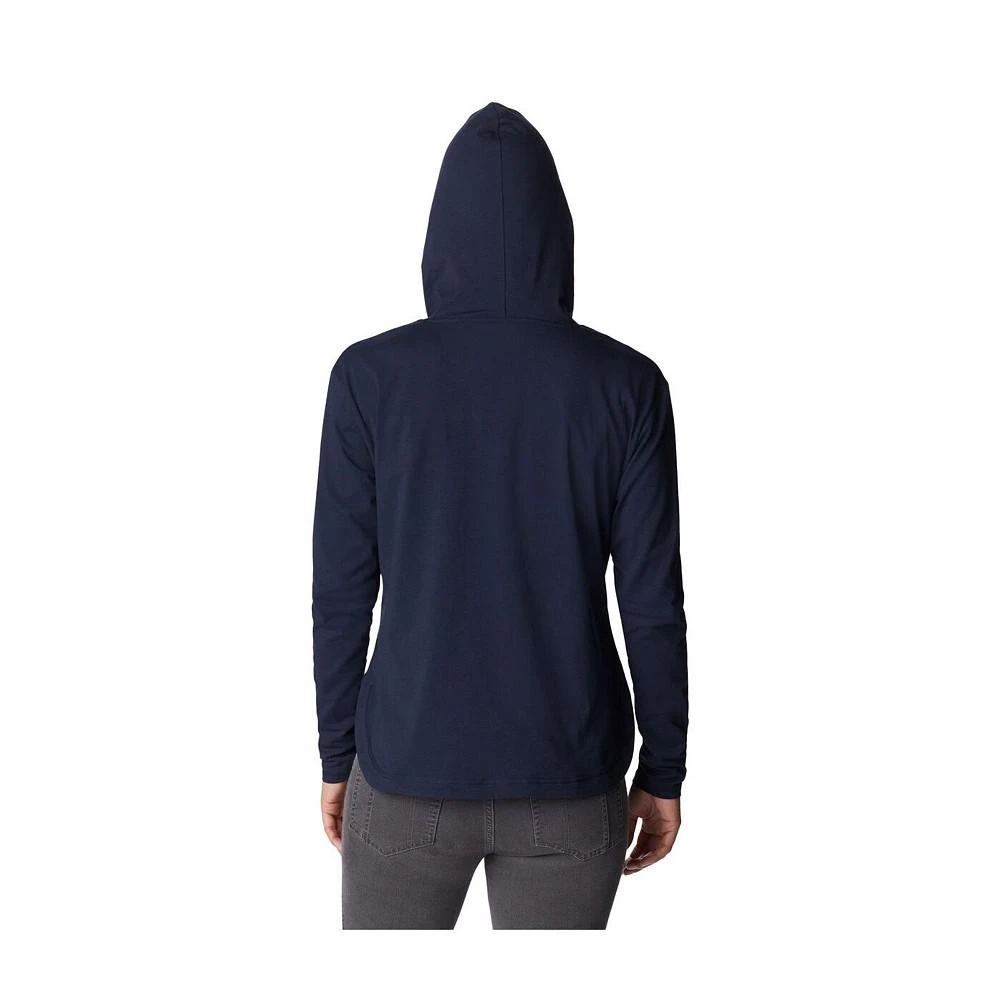 商品Columbia|Women's Navy Dallas Cowboys Sun Trek Omni-Shade Omni-Wick Tri-Blend Pullover Hoodie,价格¥339,第3张图片详细描述