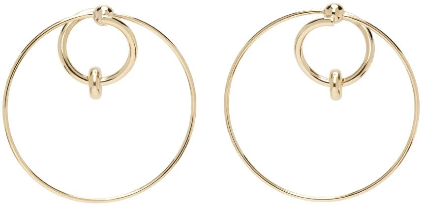 商品Justine Clenquet|Gold Eva Earrings,价格¥518,第1张图片