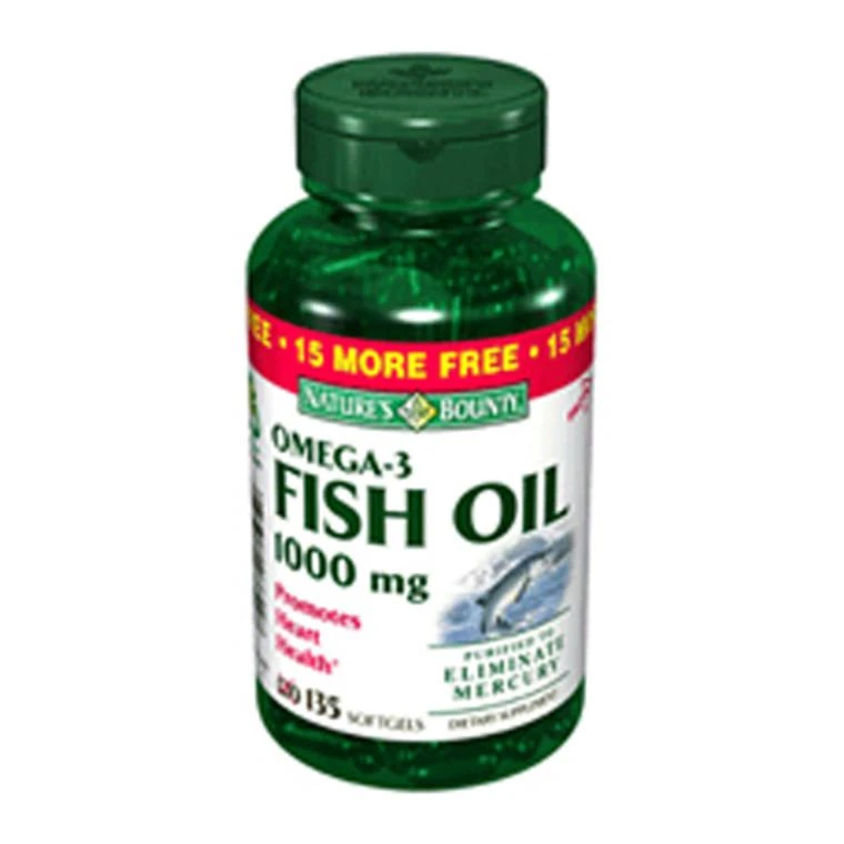 商品Nature's Bounty|Nature's Bounty Fish Oil With Omega 3 1000 Mg Softgels, 145 Ea,价格¥83,第1张图片