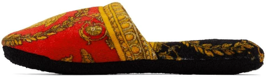 商品Versace|Red & Black I Heart Baroque Slippers,价格¥471,第3张图片详细描述