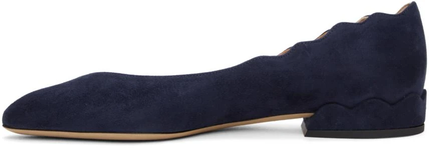 商品Chloé|Navy Suede Lauren Ballerina Flats,价格¥2507,第3张图片详细描述