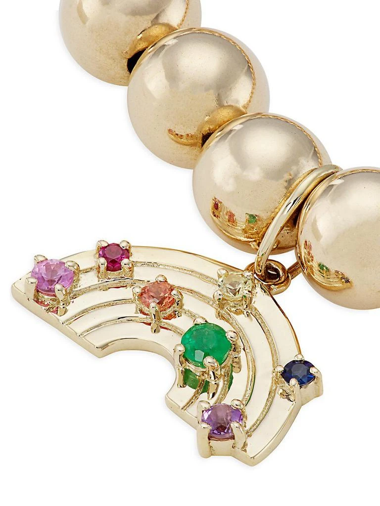 商品Sydney Evan|Rainbow 14K Yellow Gold & Multi-Gemstone Beaded Stretch Bracelet,价格¥9841,第4张图片详细描述