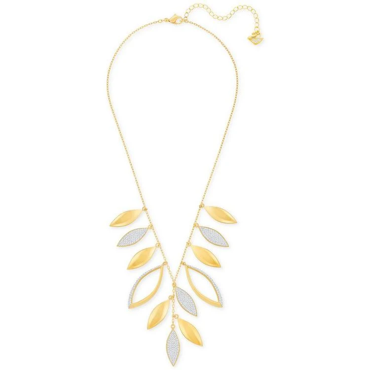 商品Swarovski|Gold-Tone Pavé Leaf Statement Necklace,价格¥1490,第3张图片详细描述