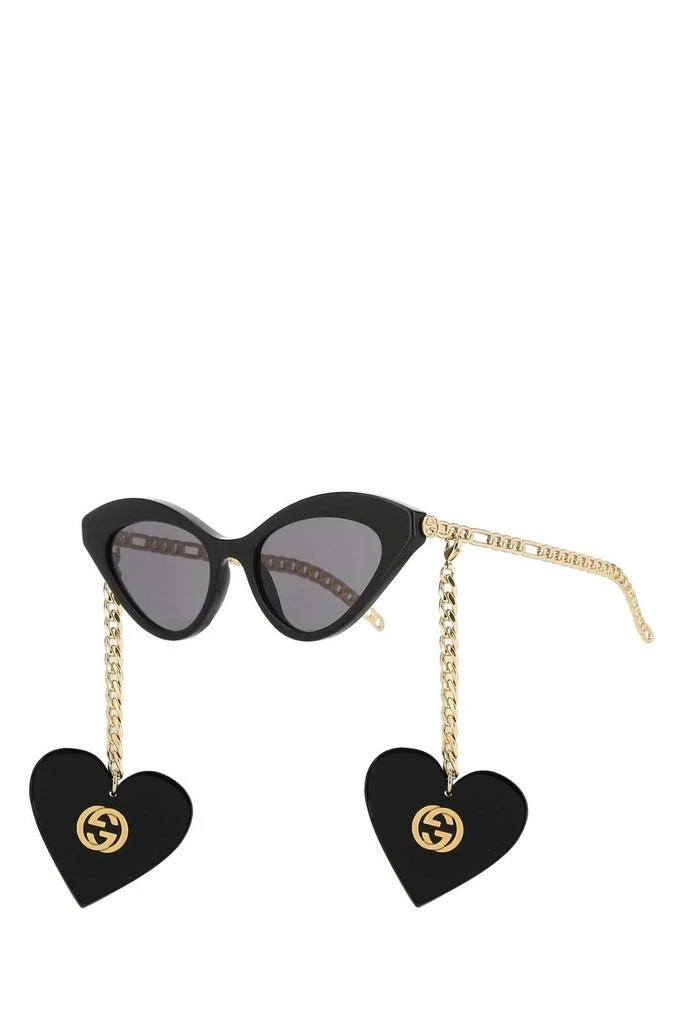 商品Gucci|Gucci Eyewear Cat-Eye Frame Pendant Detail Sunglasses,价格¥3797,第2张图片详细描述