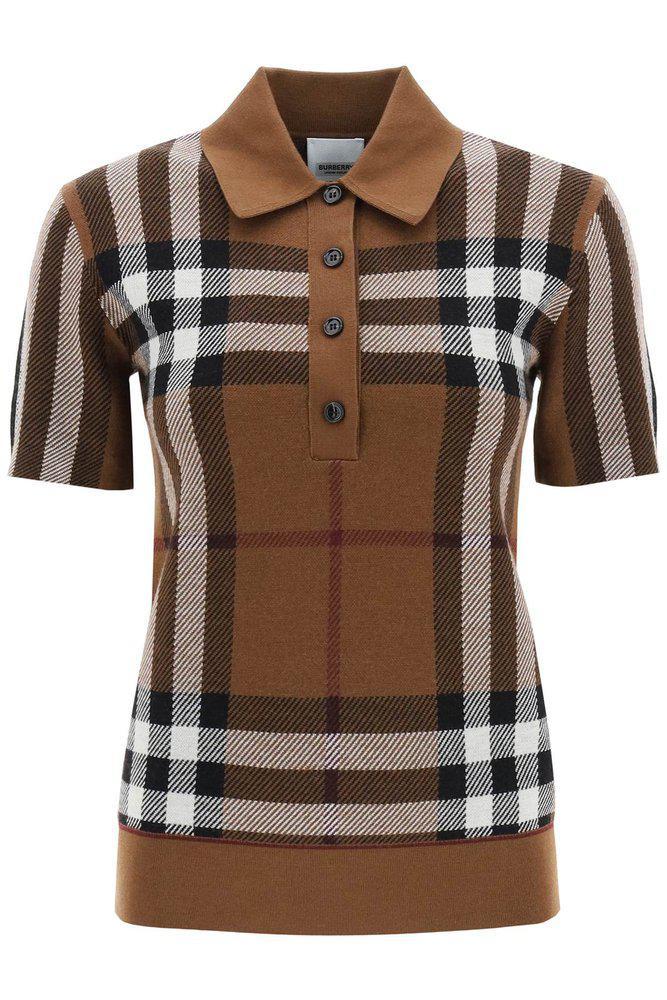 商品Burberry|Burberry Checked Short-Sleeved Polo Shirt,价格¥4171,第1张图片