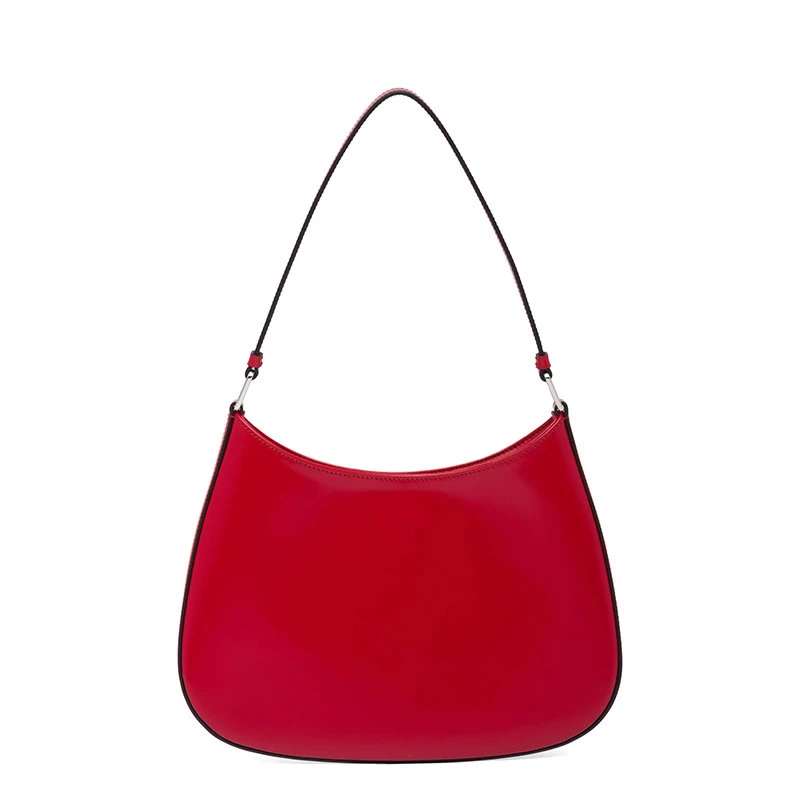 商品Prada|【预售3-7天】PRADA/普拉达 21年秋冬 女士猩红色亮面皮革磁扣式翻盖开合斜跨手提单肩包1BC499_ZO6_F02SB_V_OOO,价格¥16789,第4张图片详细描述