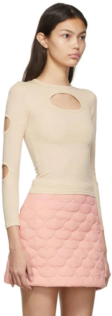 商品Sandy Liang|Beige Nellie Long Sleeve T-Shirt,价格¥502,第2张图片详细描述
