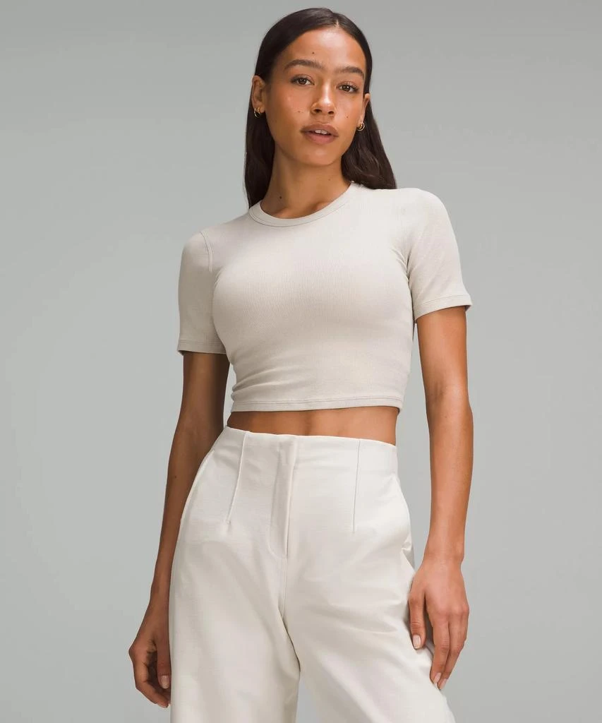 商品Lululemon|Hold Tight Straight-Hem Cropped T-Shirt,价格¥320,第1张图片