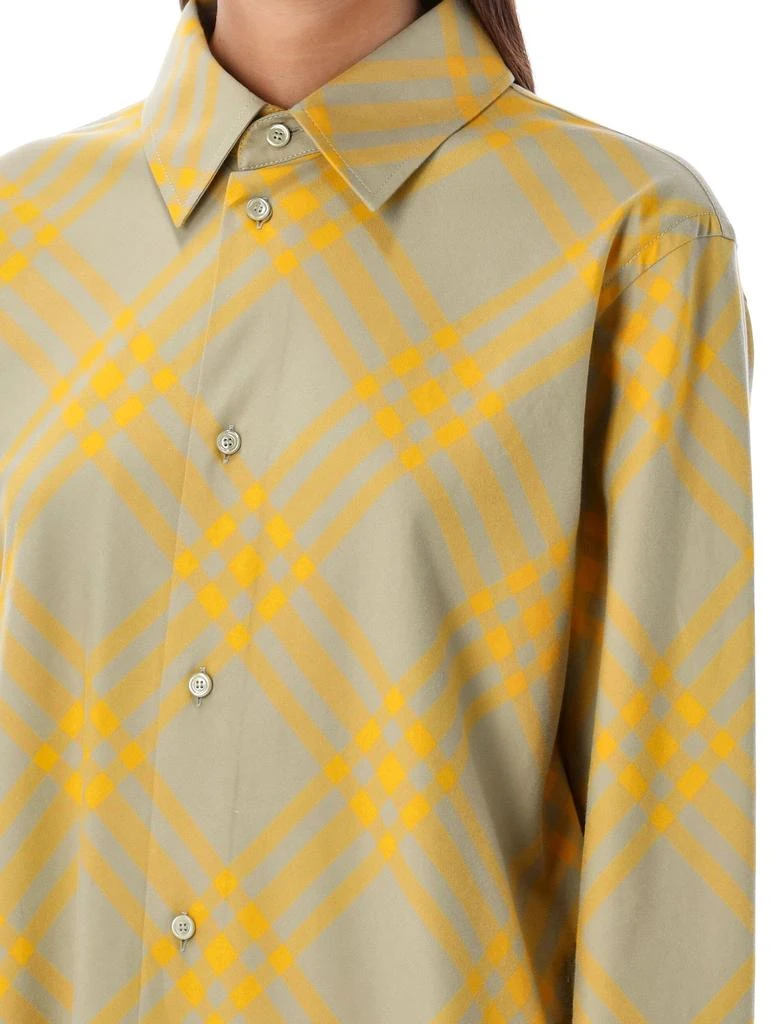 商品Burberry|Burberry Long Sleeved Checked Buttoned Shirt,价格¥4225,第3张图片详细描述