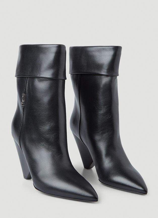 商品Yves Saint Laurent|Niki Monogram Boots in Black,价格¥8414,第4张图片详细描述