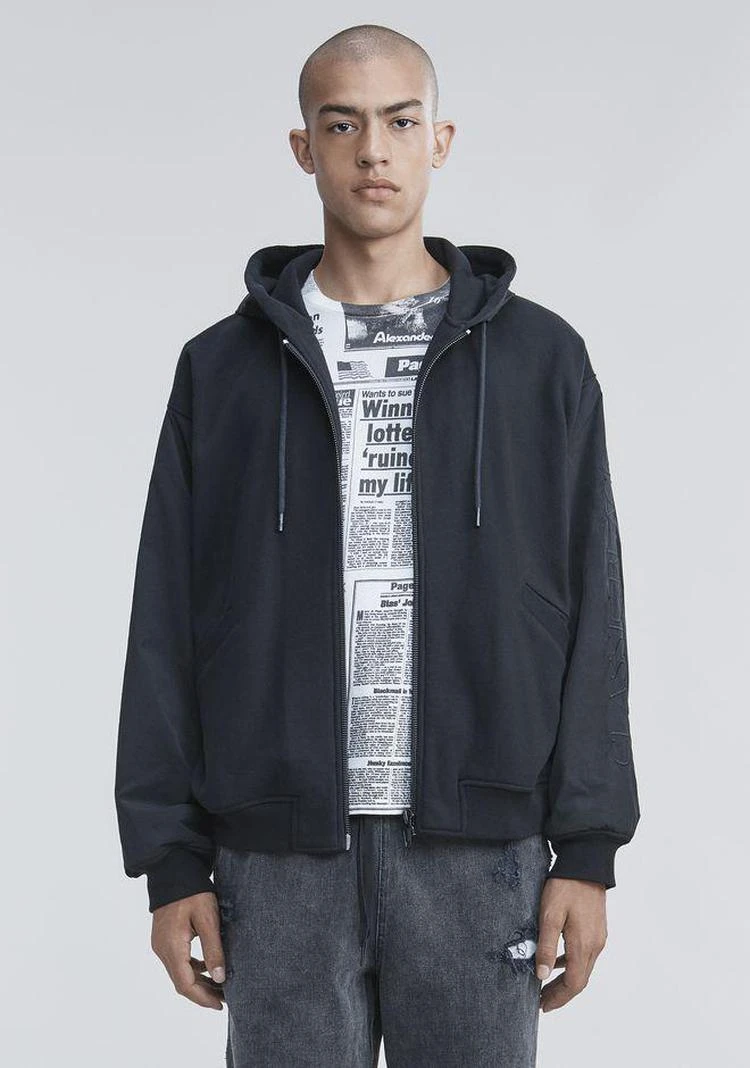 商品Alexander Wang|FLEECE NYLON COMBO HOODIE,价格¥1470,第3张图片详细描述