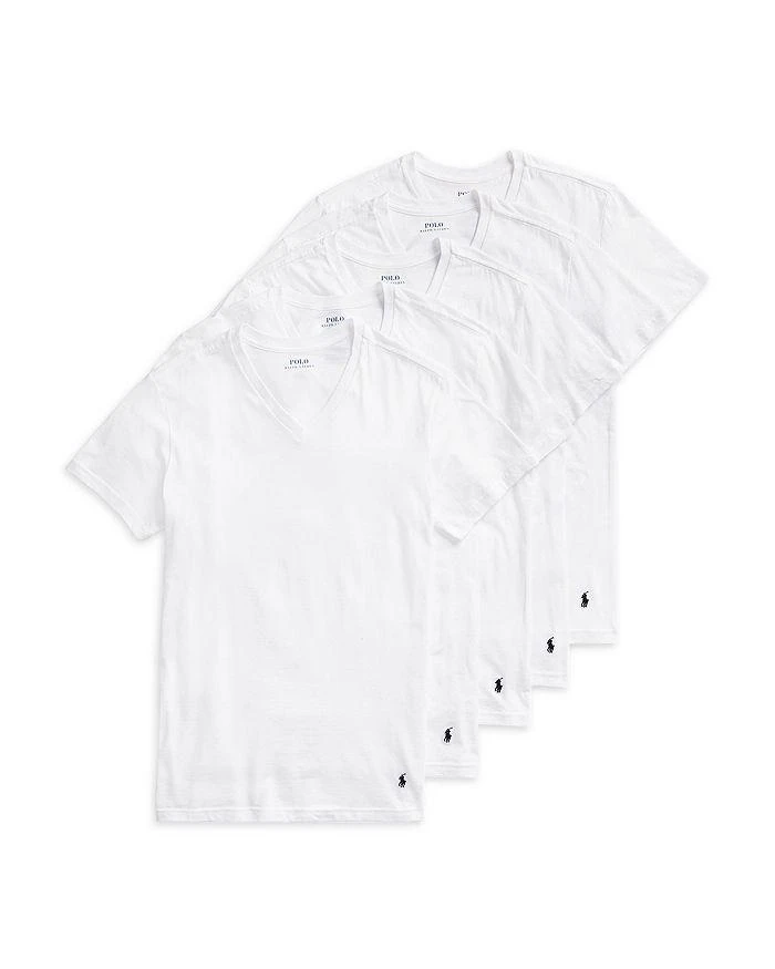 商品Ralph Lauren|Slim Fit V-Neck Undershirt, Pack of 5,价格¥481,第1张图片详细描述