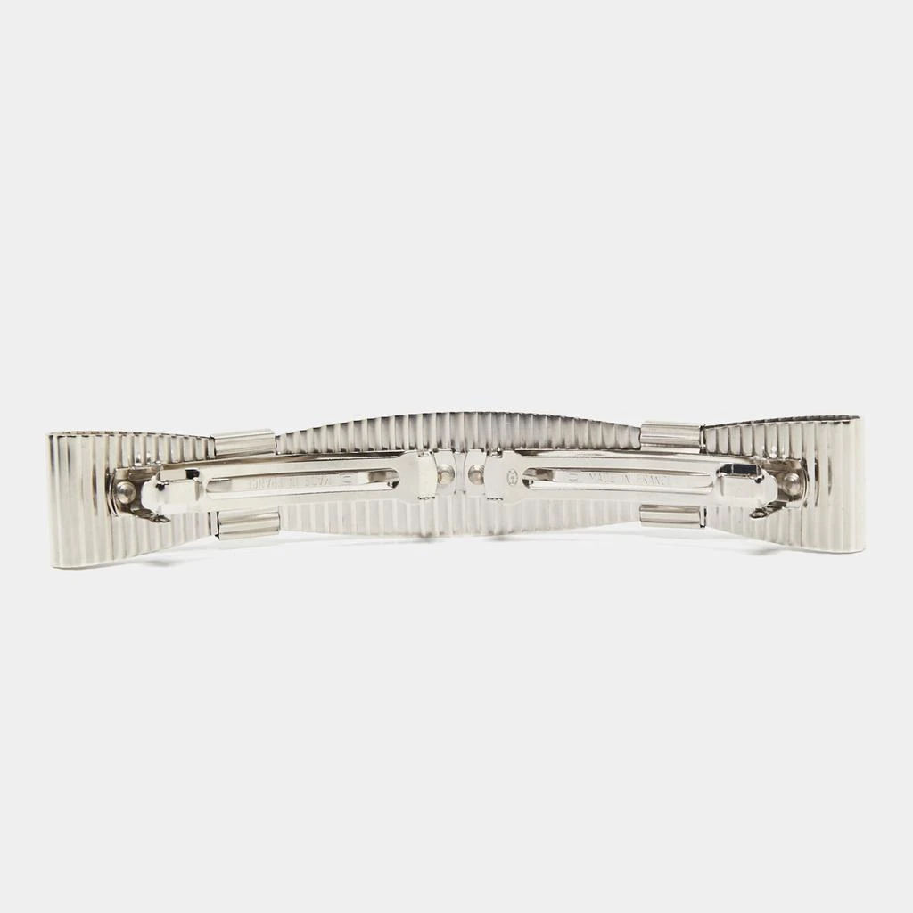 商品[二手商品] Chanel|Chanel CC Textured Double Bow Silver Tone Barrette,价格¥1927,第2张图片详细描述