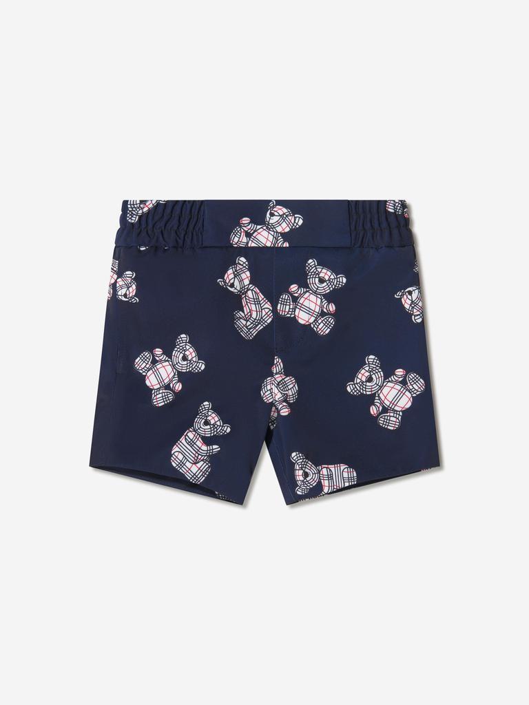 商品Burberry|Burberry Navy Baby Boys Leonard Bear Print Shorts,价格¥1873,第1张图片