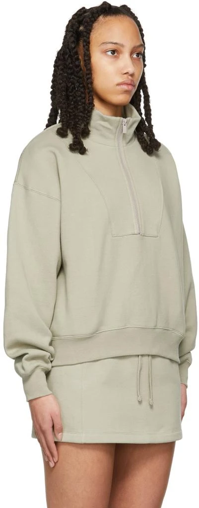 商品Essentials|Green 1/2 Zip Pullover Sweatshirt,价格¥340,第2张图片详细描述