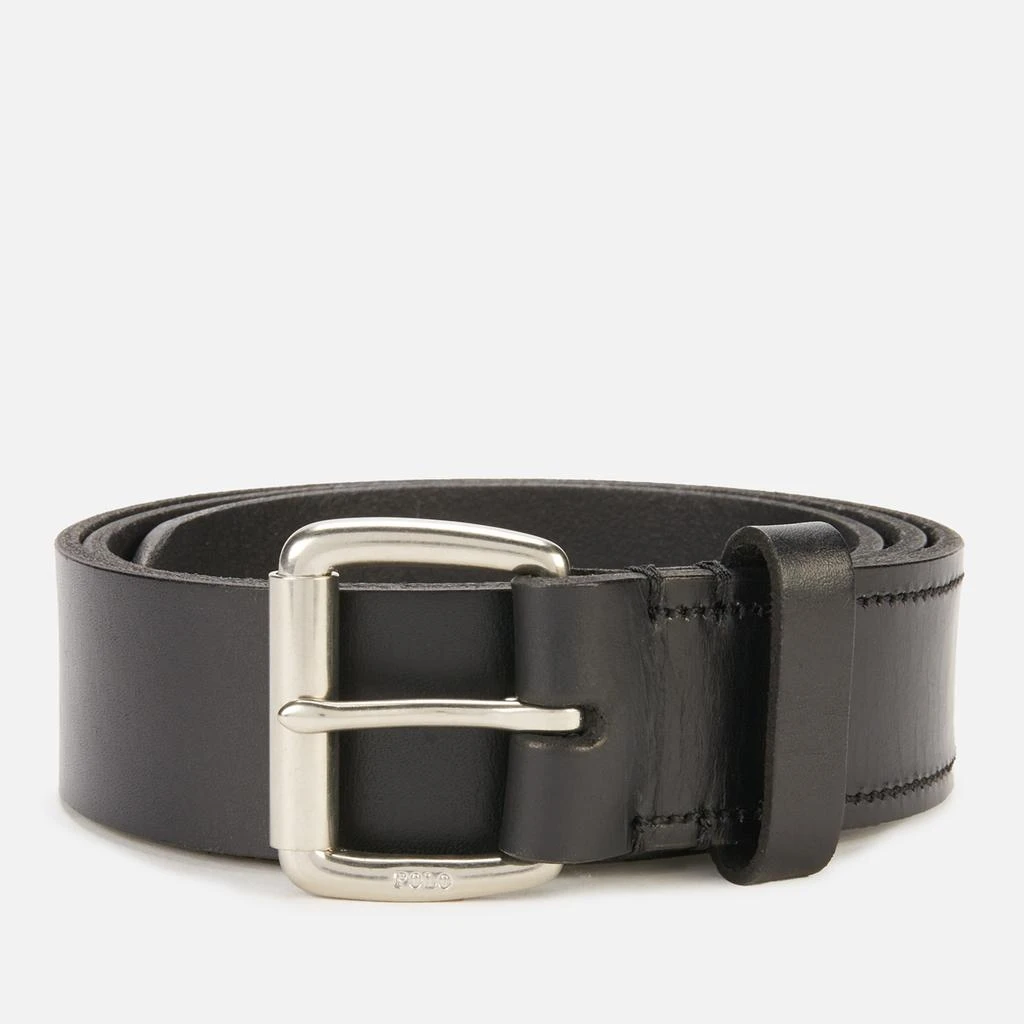 商品Ralph Lauren|Polo Ralph Lauren Men's PP Charm Casual Tumbled Leather Belt - Black,价格¥624,第1张图片