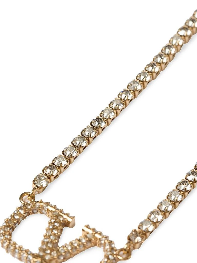 商品Valentino|V-Logo Signature Metal and Swarovski Crystal Necklace,价格¥7309,第4张图片详细描述