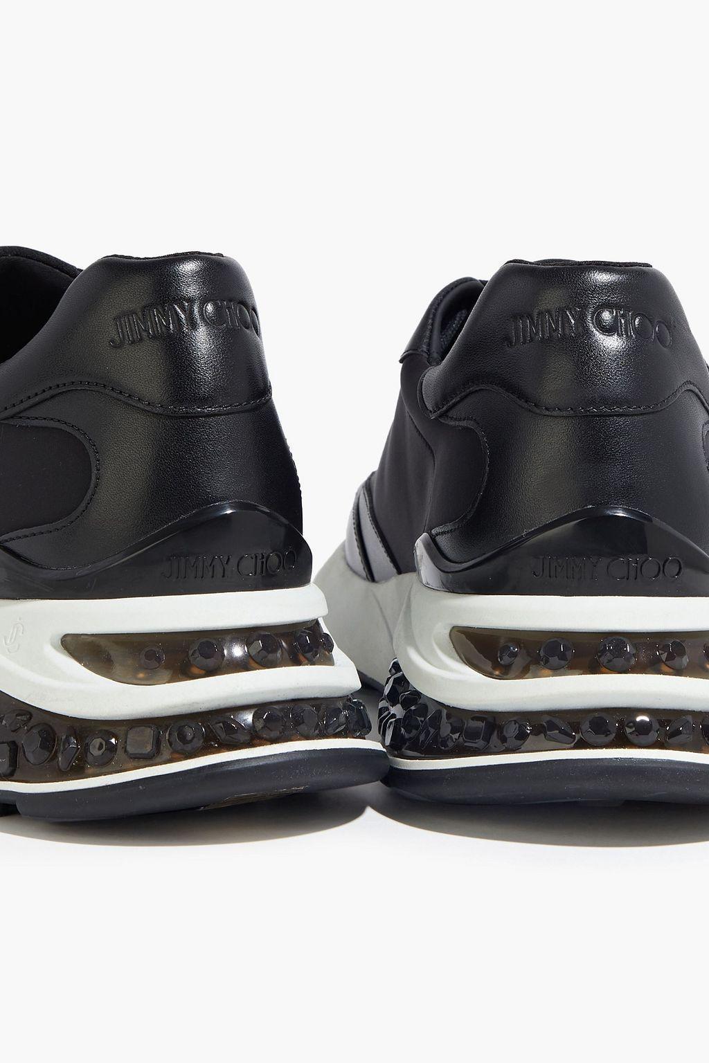 商品Jimmy Choo|Memphis two-tone leather and neoprene sneakers,价格¥3836,第7张图片详细描述