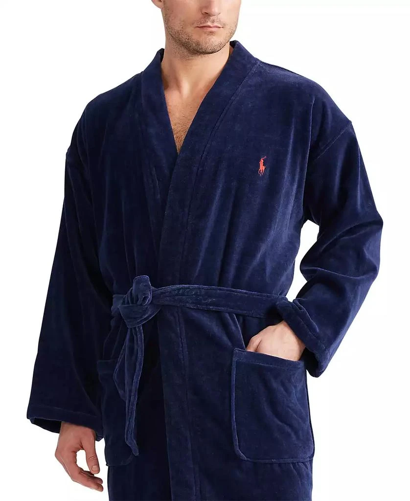 商品Ralph Lauren|Men's Sleepwear Soft Cotton Kimono Velour Robe,价格¥873,第2张图片详细描述