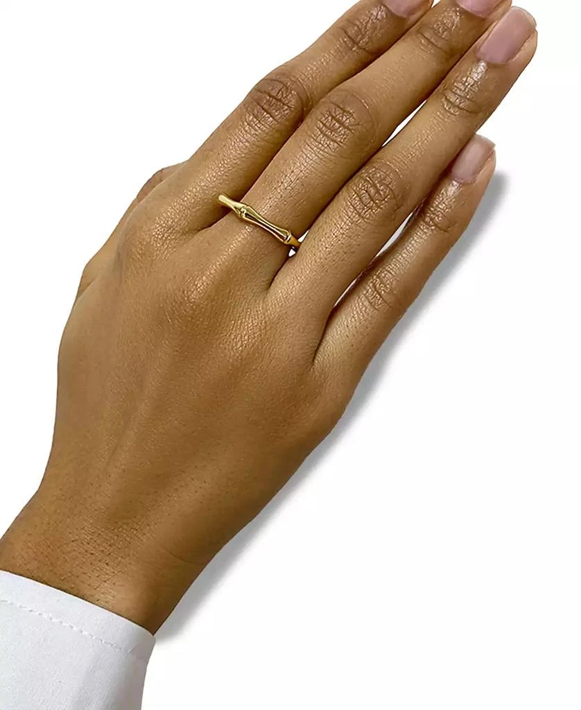 商品ADORNIA|Gold-Tone Water-Resistant Bamboo Band Ring,价格¥172,第2张图片详细描述