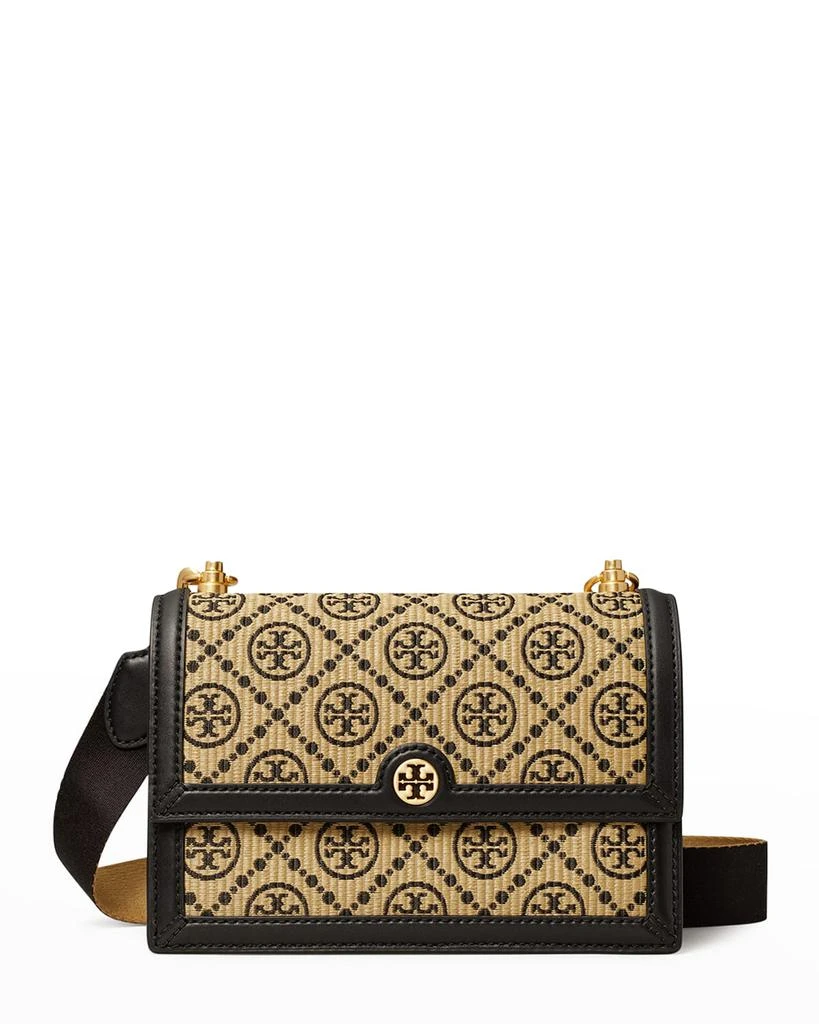 商品Tory Burch|Small T Monogram Raffia Shoulder Bag,价格¥2769,第1张图片