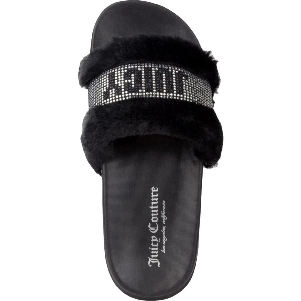 商品Juicy Couture|Juicy Couture Womens Gravity Faux Fur Slip-On Slide Slippers,价格¥228,第2张图片详细描述