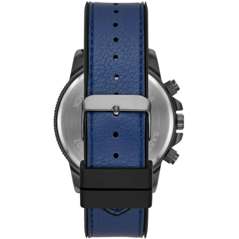 商品Folio|Men's Blue Leather Gunmetal Watch Gift Set, 48mm,价格¥298,第3张图片详细描述