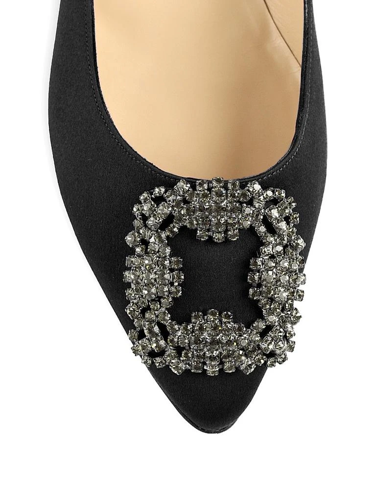 商品Manolo Blahnik|Hangisi 25MM Embellished Satin Flats,价格¥8017,第3张图片详细描述
