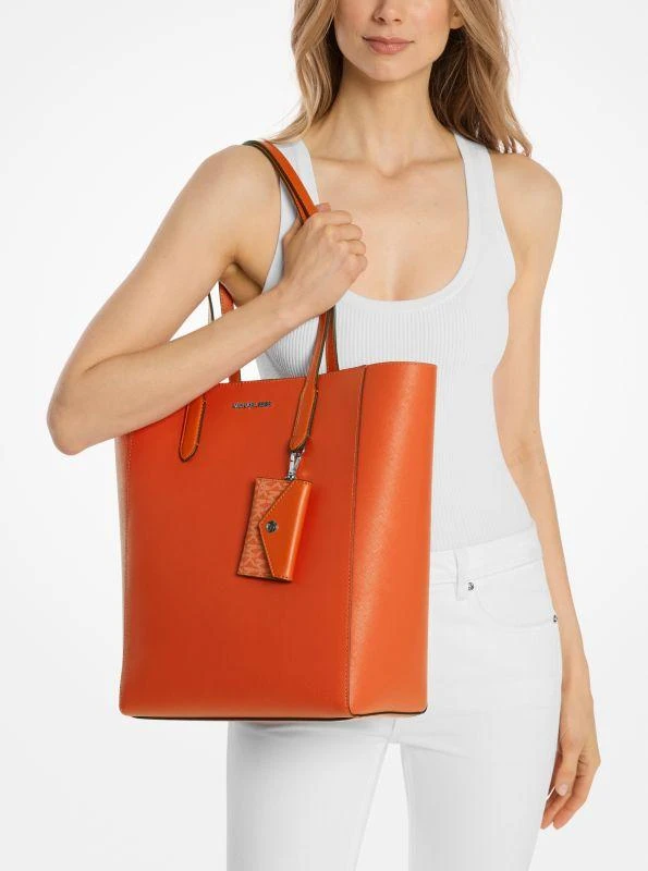商品Michael Kors|Vincent Large Saffiano Leather Tote Bag With Card Case,价格¥895,第3张图片详细描述