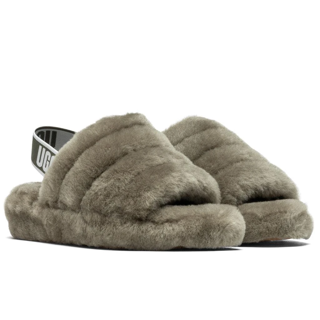 商品UGG|Women's Fluff Yeah Slide - Burnt Olive,价格¥532,第2张图片详细描述