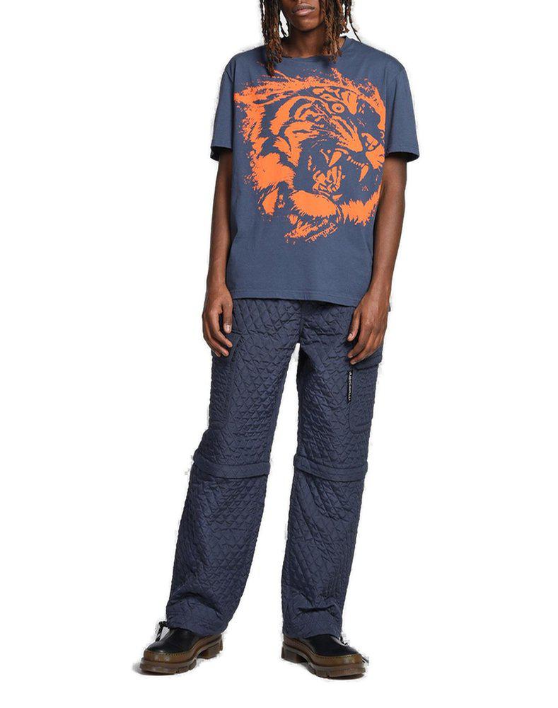 Just Cavalli Tiger Head Print Crewneck T-Shirt商品第1张图片规格展示