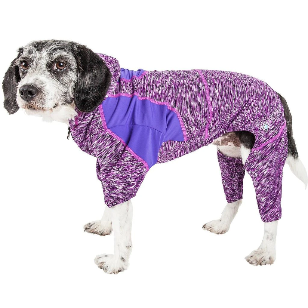 商品Pet Life|Pet Life  Active 'Downward Dog' 4-Way-Stretch Fitness Yoga Dog Tracksuit Hoodie,价格¥320,第2张图片详细描述