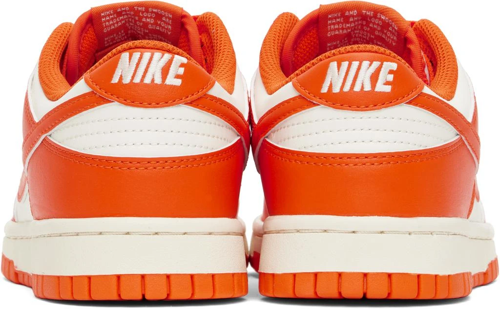 商品NIKE|White & Orange Dunk Low Retro Sneakers,价格¥729,第2张图片详细描述