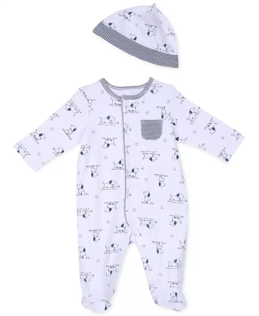 商品Little Me|Baby Boys Puppy Toile Coverall and Hat, 2 Piece Set,价格¥98,第1张图片