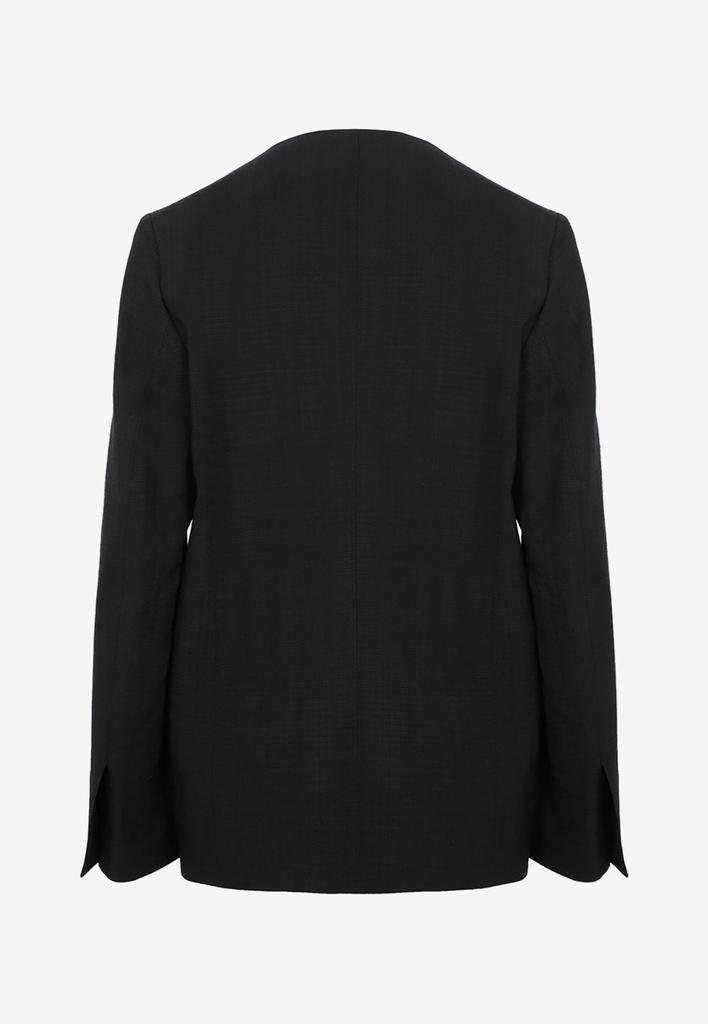 商品Totême|Collarless Tailored Suit Blazer,价格¥3827,第4张图片详细描述