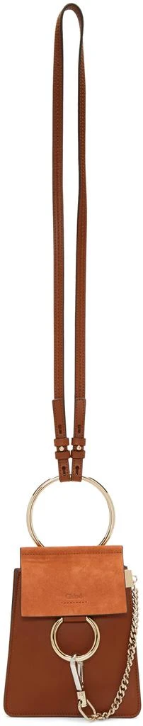 商品Chloé|Brown Small Faye Bracelet Bag,价格¥5638,第1张图片