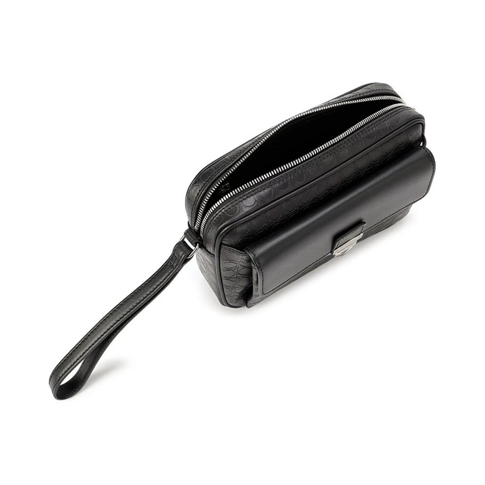 SALVATORE FERRAGAMO 女士黑色经典手拿包 24-9694-587915 商品