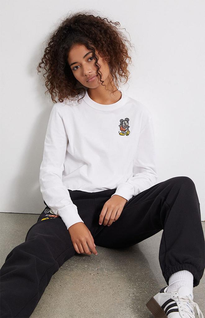 Disney Mickey Long Sleeve Cropped T-Shirt商品第1张图片规格展示