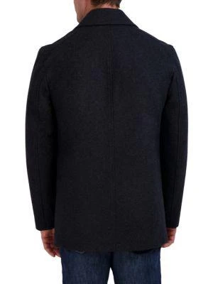 商品Nautica|Wool-Blend Double-Breasted Peacoat,价格¥601,第2张图片详细描述