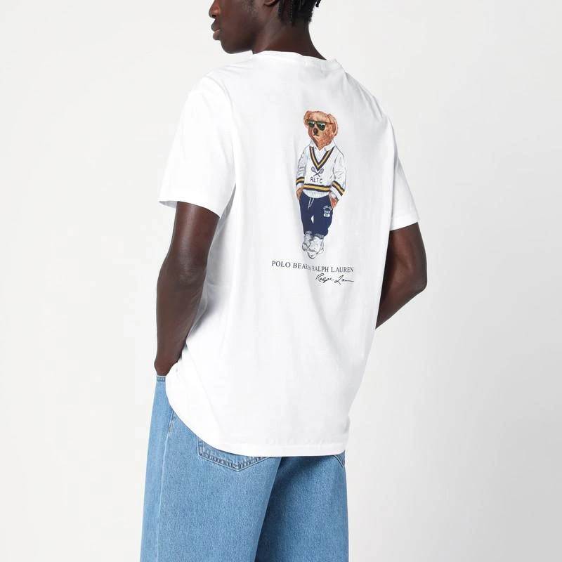 商品Ralph Lauren|White Polo Bear Custom Slim-Fit T-shirt,价格¥828,第3张图片详细描述