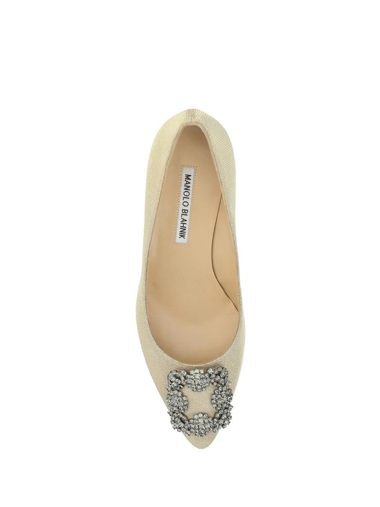 商品Manolo Blahnik|Manolo Blahnik Hangisi FMC Glitter 050 Pumps Shoes,价格¥8794,第4张图片详细描述