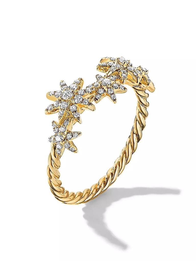 商品David Yurman|Starburst Cluster Band Ring in 18K Yellow Gold,价格¥13486,第3张图片详细描述