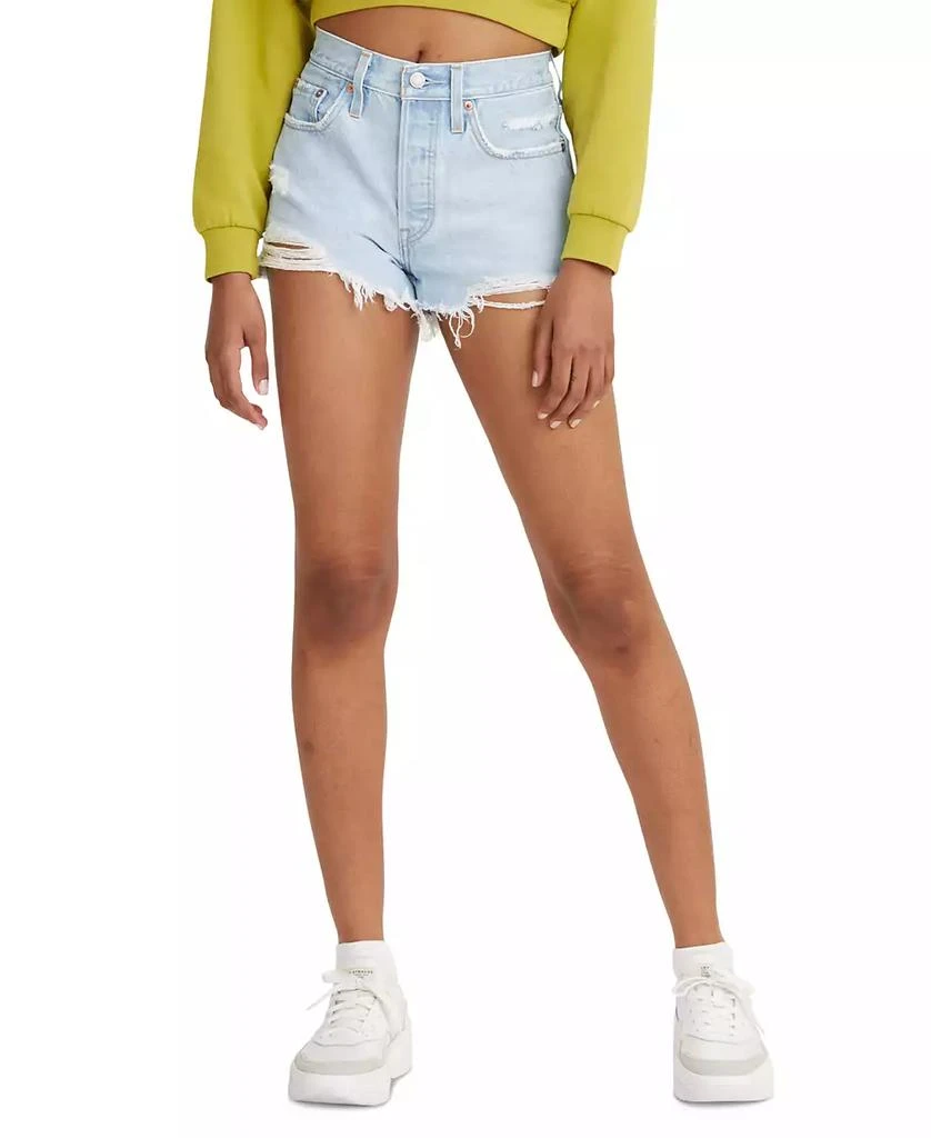 商品Levi's|Women's 501 Button Fly Cotton High-Rise Denim Shorts,价格¥185,第1张图片