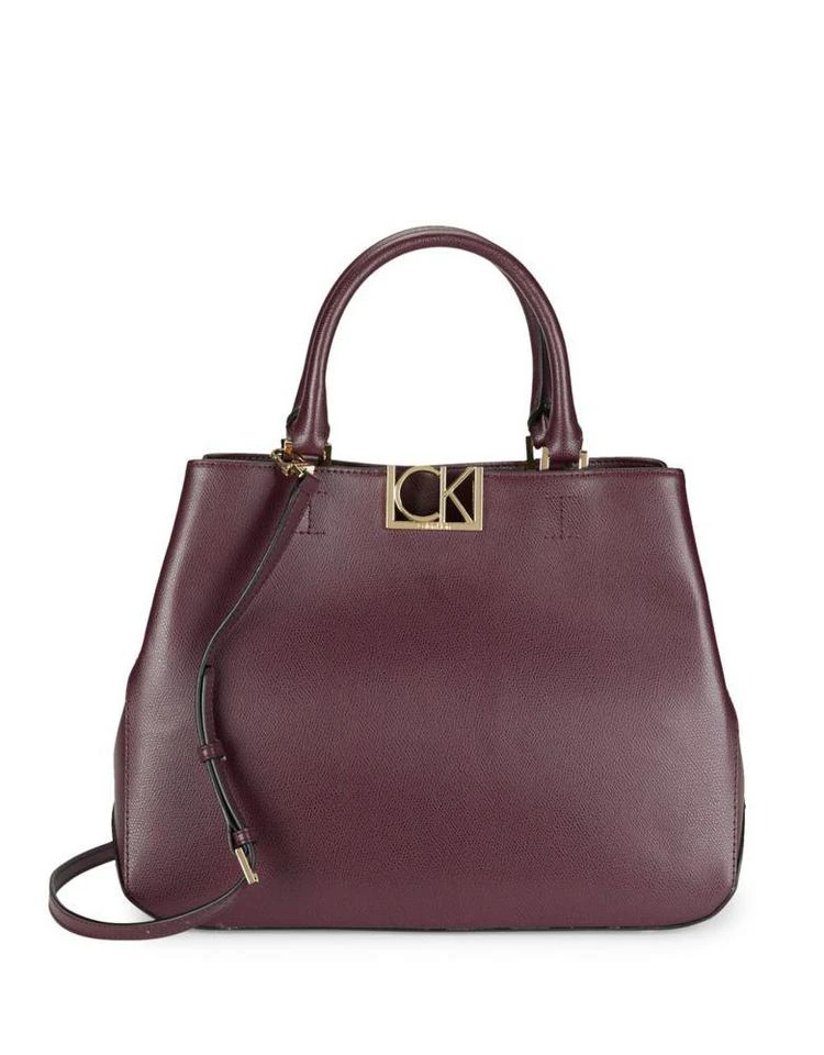 商品Calvin Klein|Leather Satchel Bag,价格¥716,第2张图片详细描述