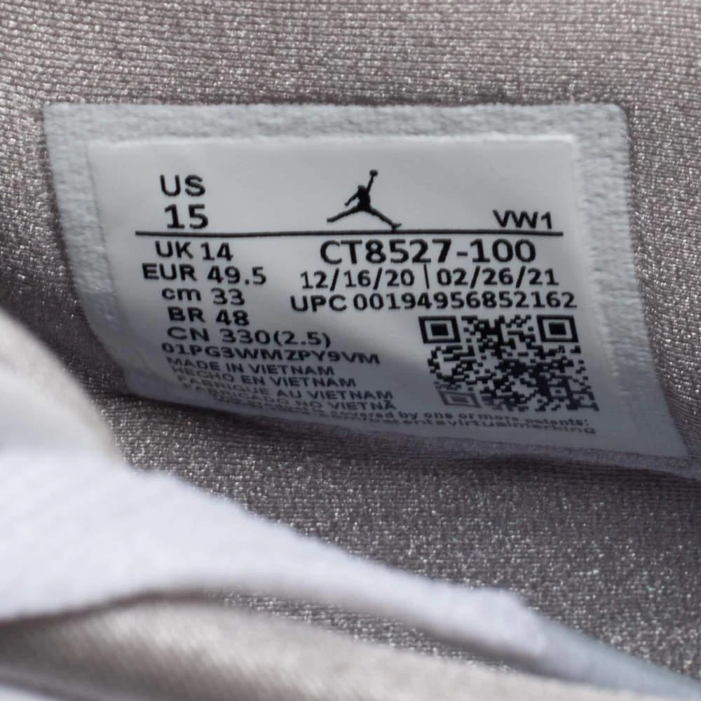 Air Jordan 4 Retro 'White Oreo' Leather Lace Up Sneakers Size 49.5 商品
